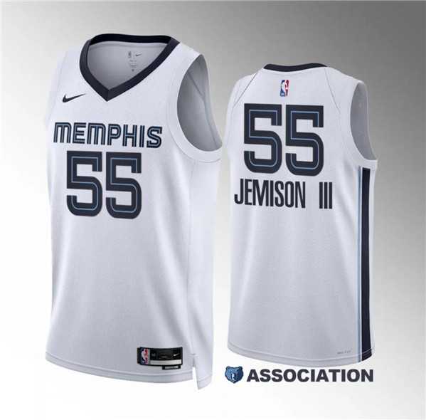 Mens Memphis Grizzlies #55 Trey Jemison Iii White Association Edition Stitched Jersey Dzhi->->NBA Jersey